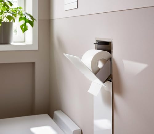 Módulo de inodoro Emco Asis Pure, modelo empotrado para baño con frente de vidrio, gabinete incorporado, negro mate miniatura 4