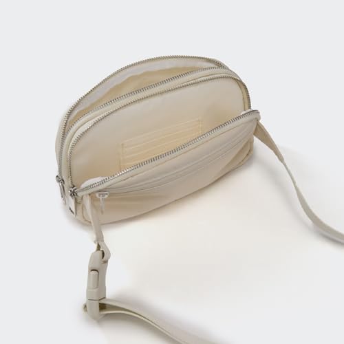 Image of Pander Everywhere Belt Bag for Women, 5 Zipper Pockets Nylon Crossbody Fanny Pack Purse (White Opal)