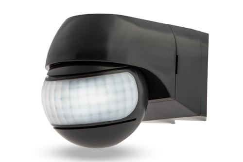 HUBER Motion 3LV Eck Infrarot Bewegungsmelder 220° IP44 I 12-24V AC DC, Potential freier Kontakt, Bewegungsmelder LED geeignet, horizontal/vertikal verstellbar, anthrazit