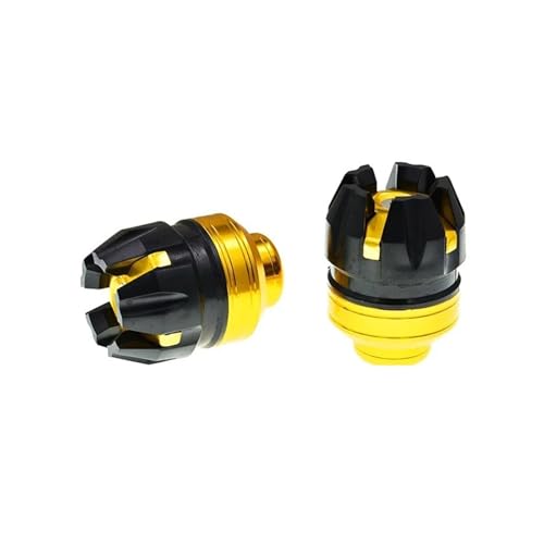 Copa anticaída para motocicleta modificada y cubierta de horquilla delantera amarilla