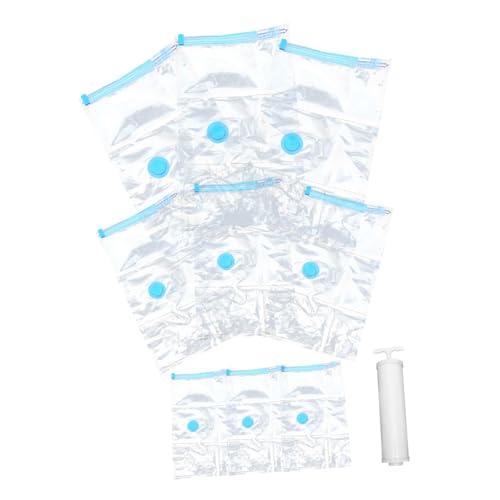 Sac de compression sous vide réutilisable x10 avec pompe pour optimiser vos placards