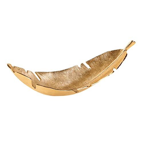 riess-ambiente.de Design Deko Schale Gold Leaf 62cm Gold im Blatt Design Dekoschale Obstschale Wohnaccessoire