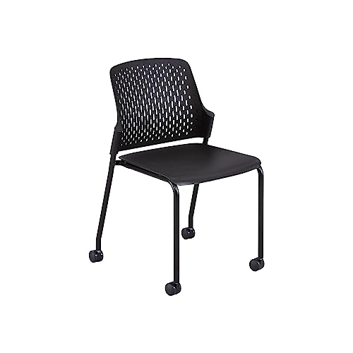 Safco Next Polypropylene Office Chair, Black, 4/Carton (4314Bl) #TOP19