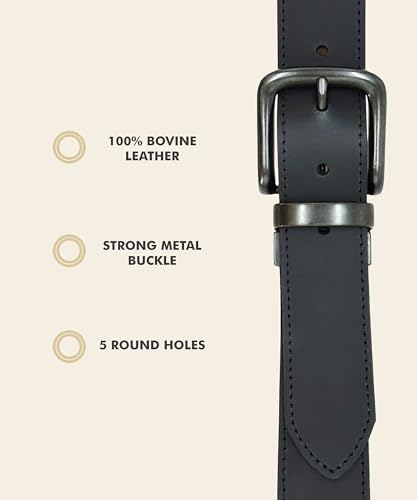 Image of Levi Strauss Signature - Premium Leather Reversible Belt for Men for Jeans, Work, Dress & Casual pants | Cinturon Para Hombre