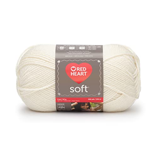 Image of Red Heart Soft Off White Yarn - 3 Pack of 141g /5oz - Acrylic - 4 Medium (Worsted) - 256 Yards - Knitting /Crochet