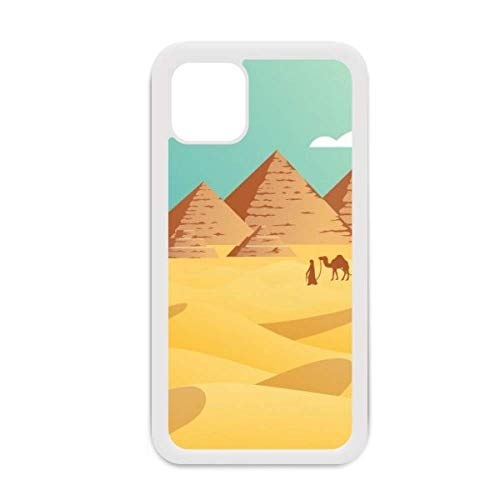 Coque blanche iPhone 12 Pro Max motif pyramide Égypte voyage et style au quotidien