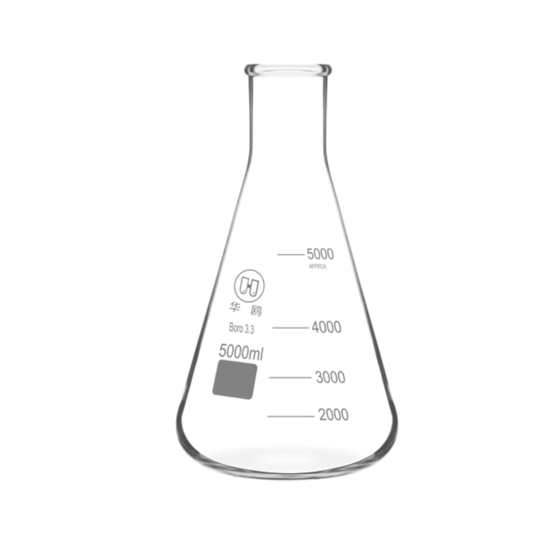 Amazon.co.jp: Deschem 5L ガラス 三角フラスコ 5000mL : 産業・研究