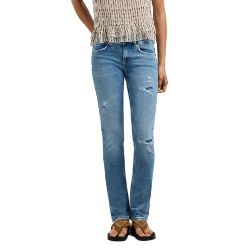 Pepe Jeans Damen Slim Jeans LW Venus Jeans, Blau (Denim-3VD), 31W / 34L – Ansicht 1