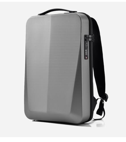 Anti Theft Backpack USB Bag for Men Hardshell Laptop Pack Trip Men's Travel Backpack Password Lock Bookbag (grey)2
