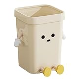 Polyvyle et portable: léger et compact, cette poubelle est facile à déplacer et adaptée à plusieurs chambres telles que les chambres, les salles de bains, les bureaux et les cuisines, ce qui en fait une solution de déchets flexible pour tout style de vie.