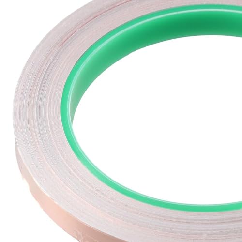 Image of Conductive Copper Tape 2pcs Adhesive Wide Application Double-Sided Conductive Tape Copper Foil Tape Durable Self-Adhering