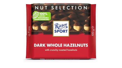 Ritter Sport Dark Chocolate with Hazelnuts -Pack of 3