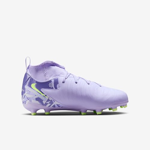 Nike United Jr. Phantom Luna 2 Academy Big Kids' FG High-Top Soccer Cleats (HF1582-500, Purple Agate/Barely Volt)3