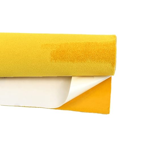 Tissu en daim autocollant jaune pour projets de bricolage et DIY