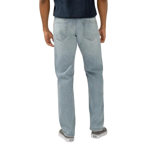 Silver Jeans Co. Men's Grayson Classic Fit Straight Leg Jeans, Light Indigo Wash3