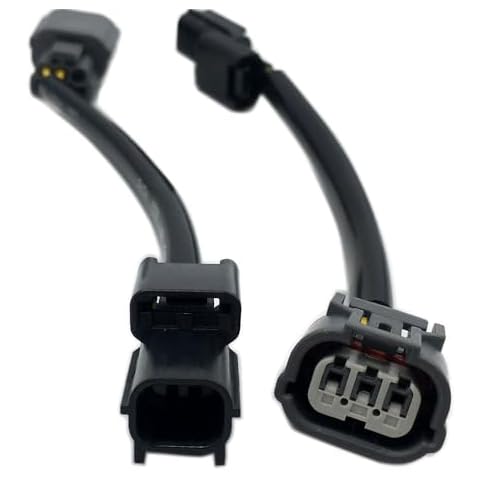 LIZAPUS 2PCS LED DRL Adapter to Parking Light Compatible with Honda Accord Headlight swap 2013-2015 4cyl with high-Beam DRL Connector Pigtail Cover