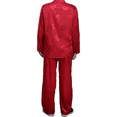 Kung Fu Uniform Mens Chinese Tang Hanfu Martial Arts Clothes Shirt Traditional Uniform Tops Bottoms #TOP6