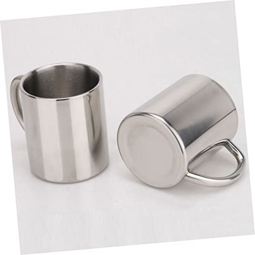 Toyvian 2piezas Taza De Café Inoxidable Aislante De Para Hogar Oficina y Café Recipiente Reutilizable Para Bebidas Calientes y Frías - imagen 6
