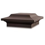 Classy Caps Brown Aluminum Deck & Fence Post Cap - Fits 4x4, 3.5x3.5, 3.25x3.25...