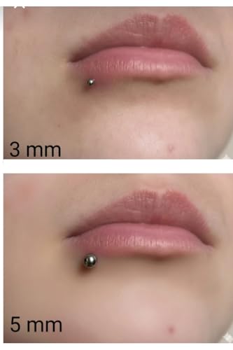 Gümüş Mıknatıslı Deliksiz Piercing, 5 mm, Dudak Kulak Burun için, Unisex
