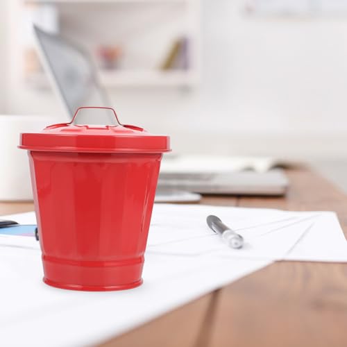 Mini caneca roja con tapa para escritorio miniatura 6