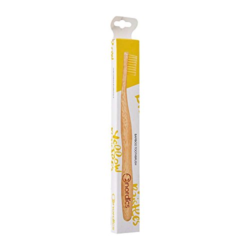 Brosse à dents en bambou adulte jaune 1 unité