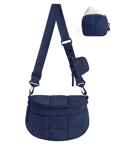 Image of BAGSMART Crossbody Bags for Women, Puffer Cute Bum Bag with Pouch, Quilted Hobo Bag for Daily Travel College