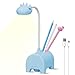 Lampada da Scrivania LED per Bambini, Lampada da Tavolo con 3 colores e Dimmerabile, Interruttore Tattile / Connessione USB / Portapenne, Lampada da Lettura per Camerette, Studio, Lavoro (blu)