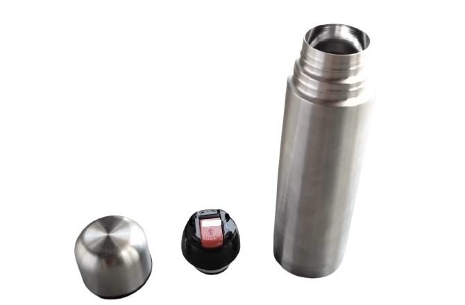 Kshama Stainless Steel Semen Storage Thermos Flask with AI Straw Cap | Durable Animal Breeding Flask | Leakproof Semen Transport Container for Veterinary Use (500ml)-image-1