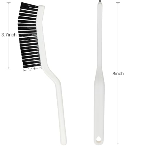 Image of Crevice Brush - Ergonomic Plastic Handle, Hard Bristles, Multifunctional Cleaning Tool for Bathroom, Kitchen, Windows, and Gaps