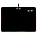Produktbild NPET Gaming Mouse Mat (mit RGB Chroma Beleuchtung, Mauspad mit Kunststoff Oberfläche für professionelle Gamer) 35 * 25 cm - schwarz