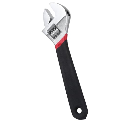 JIYIN 6/150mm Adjustable Wrench, Small Metric Scales Adjustable Spanner Max Opening 20mm Wide Jaw Wrench with Rubber Anti-Slip Grip High Carbon Steel Rust Resistant Spanner