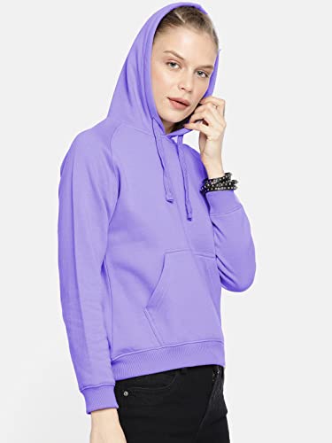 Image of Y M Enterprises Fleece Stylish Plain Hoodie for Women Winter Wear