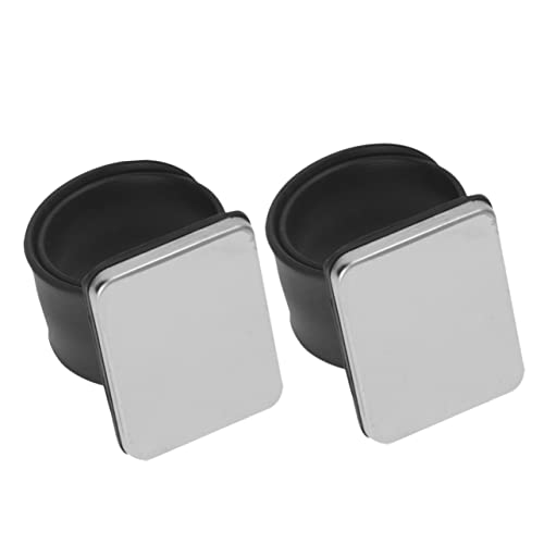 Ciieeo 2Pcs Magnetic Snap Ring Silicone Wristbands Square Magnets Magnets For Crafts Magnetic Bobby Pin Bracelet Magnetic Wristband Magnetic Salon Bracelet Wrist Decor Wrist Strap #TOP25