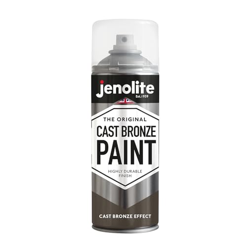 JENOLITE Cast Bronze Spray Paint | 400ml | Textured Cast Bronze Effect Paint | Realistic Metallic Paint | Multi Surface Spray Paint | Ideal For DIY Projects, Crafting, Ornaments, & Much More