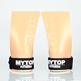 MYTOP SunGrips for Cross Training & Gymnastics, Sticky No-Slip Wrist Support – Best Sticky Grips in The World, No Chalk Needed for WODs, Weightlifting, Gym, & Fitness (Peach, Size L-XL)