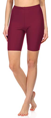 Merry Style Damen Badehose High Waist Schwimmhose für Wassersport SUP Schwimmradler MS10-333 (Weinrot,40) 5