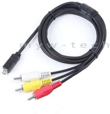 Miniatura 2 de Cable de TV de audio y video AV AV RCA para cámara Canon Powershot A1300 A1200