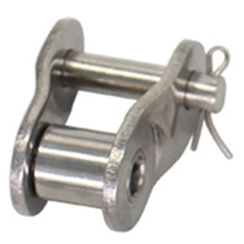 Generic 2PCS Stainless Steel Full Half Buckle Roller Transmission Chain Join Industrial Chain Connector 04C 05B 06B 08B 10A 12A 16A MINGPING (Size : Half Buckle, Style : 12A-1 Chain Join)
