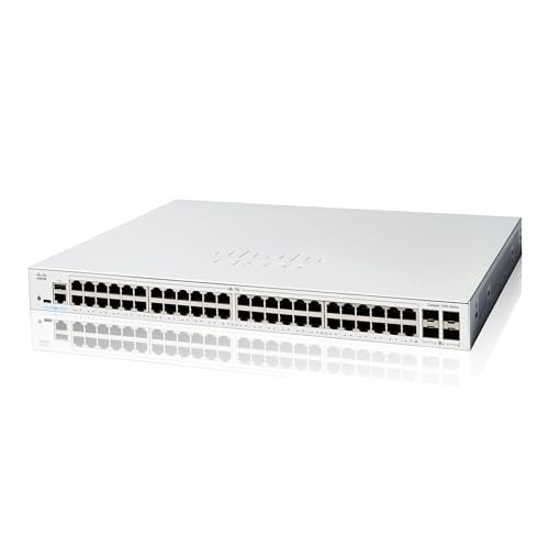 Cisco Switch Inteligente Catalyst 1200 48T 4X, GE de 48 Puertos, SFP+ GE 4x10, protección Limitada de por Vida (C1200 48T 4X)