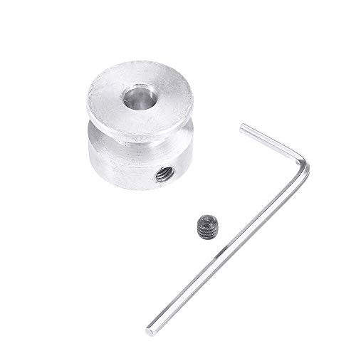 Polea de correa trapezoidal de aluminio de 20 mm compatible con eje de motor 4