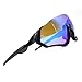 ZoliTime 2018 New Oakley OO9401flight Jacket Gafas de Ciclismo (Marco Negro + Lente Azul)