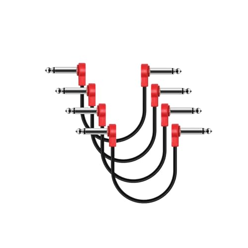 Freleaf FF014-FBA-1 Professional Flat Guitar Patch Cables, Noise Free, Save Space, 1/4 Inch Ts Right Angle For Guitar Effect Pedals thumb #6