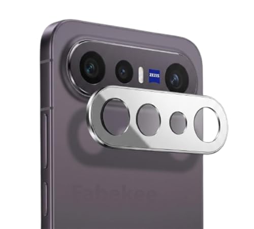 Image of FabeKee Camera Lens Protectors for Vivo X300 FE Tough HD Individual Aluminum Alloy Lens Ring Cover, Scratch Resistant, Full Lens Cover| silver