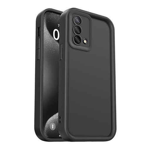 PanXCase Cover per Oppo A74 5G / Oppo A54 5G - Custodia Silicone Sottile Elegant Disegni Morbida Leggera, Protezione Fotocamera Antiurto Antigraffio Case (Nero)