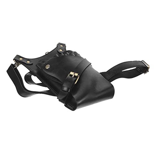 SOESFOUFU Hair Stylist Scissor Waist Bag Barber Bag Pu Leather Hair Tools Organizer