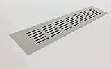 Länge 400mm // Höhe 100mm Aluminium Lüftungsgitter Silber 100x400mm Stegblech Lüftung Alu-Gitter Gitter Möbelgitter Möbellüftung RA1040s