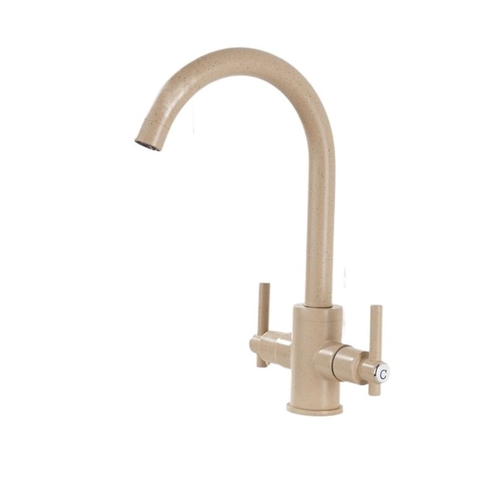 Kitchen Faucets Round Bathroom Sinks Taps Mix Water Tap XT-14(Beige)