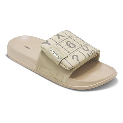 Image of HAUX Stylish Men's Sliders - Comfortable Slip-On Sandals with Modern Look | Lightweight, Durable, and Comfortable Footwear for All-Day Wear