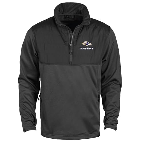 Image of Dunbrooke Pathfinder Teflon coated 1 /4 zip tech fleece with polyester shell and zippered pockets